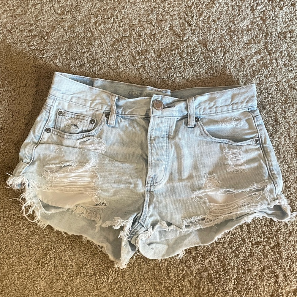 American Eagle Light Wash Denim Shorts